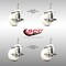 Service Caster 3 Inch 316SS Nylon Wheel Swivel 10mm Threaded Stem Caster Set Brake SCC SCC-SS316TS20S314-NYS-TLB-M1015-4 - alternate 4